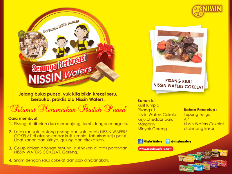 Resep Pisang Keju Nissin Wafers Coklat